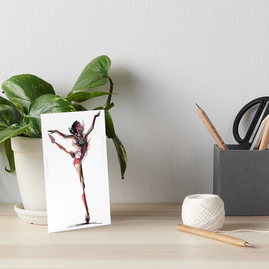 Expressive Dancer Dance Drawing Art Board Print