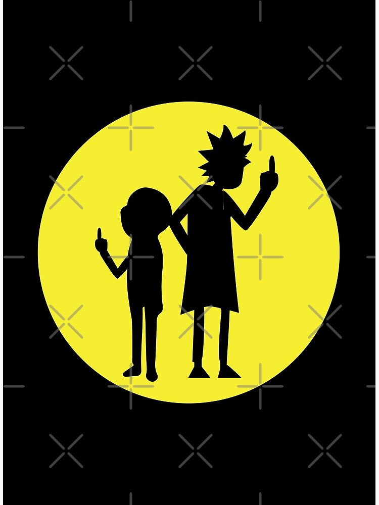Disover Funny Rick and Rickandmorty Flip Off Premium Matte Vertical Poster