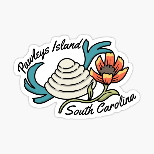 Pawleys Island South Carolina Tourist Souvinier Sea Shell Beach Sticker