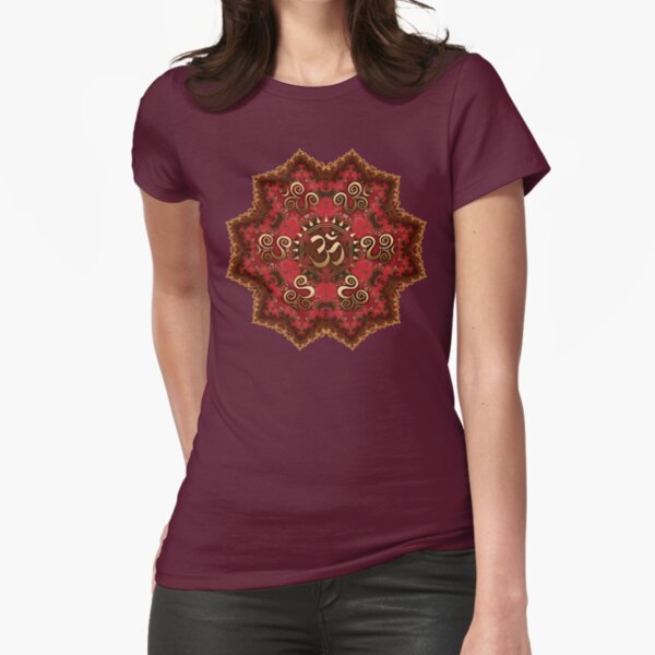 Aum Mandala - Goa Psytrance inspired Fitted T-Shirt