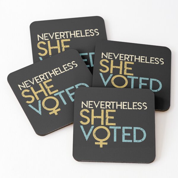 Item preview, Feminist Print. Retro, Nevertheless She Voted Graphic. designed and sold by PackAPunch.