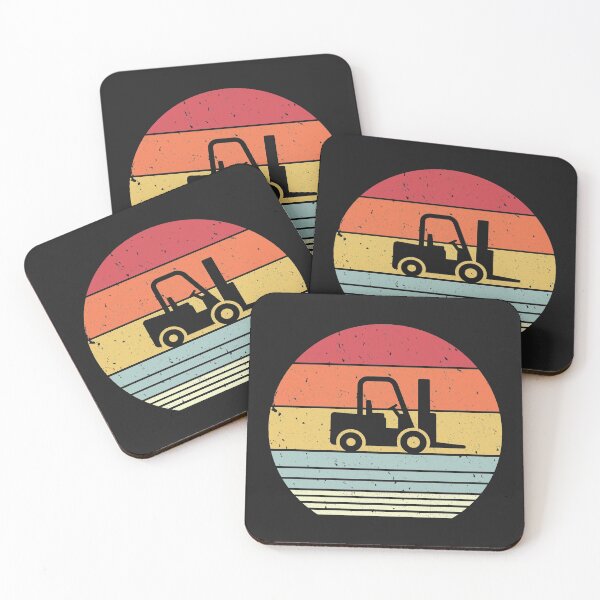 Artikelvorschau, Gabelstapler Grafik. Retro Style Design entworfen und verkauft von PackAPunch.