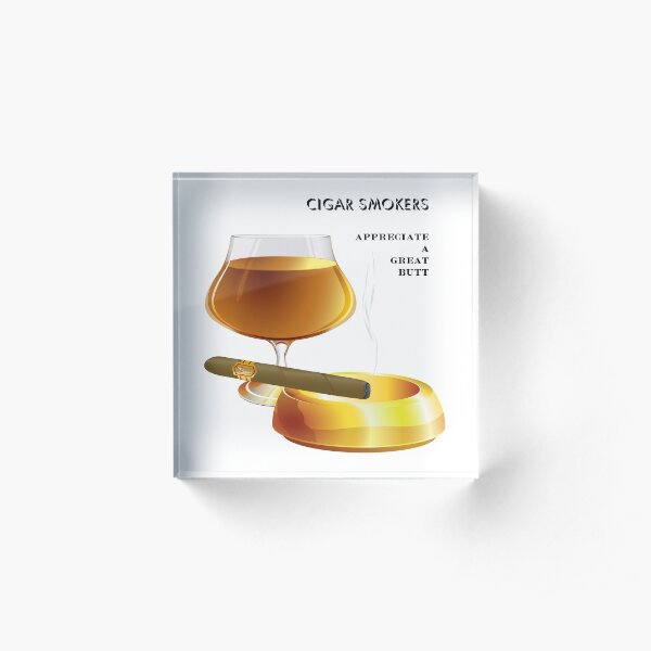 CIGAR SMOKERS Acrylic Block