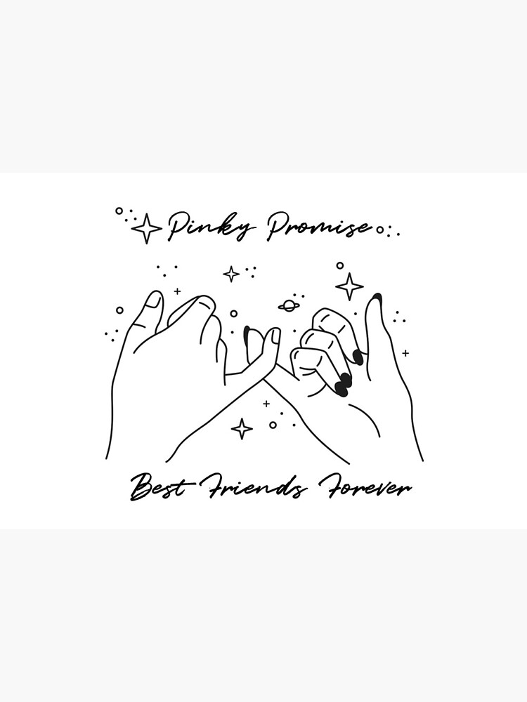 Pinky Promise Best Friends Forever Art Board Print For Sale By Fiyatees Redbubble 