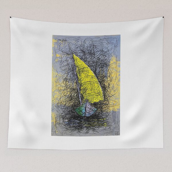 Artikelvorschau, Entropic Sailboat By ArtGuru 0063 - Acrylic On Paper entworfen und verkauft von Art Guru.