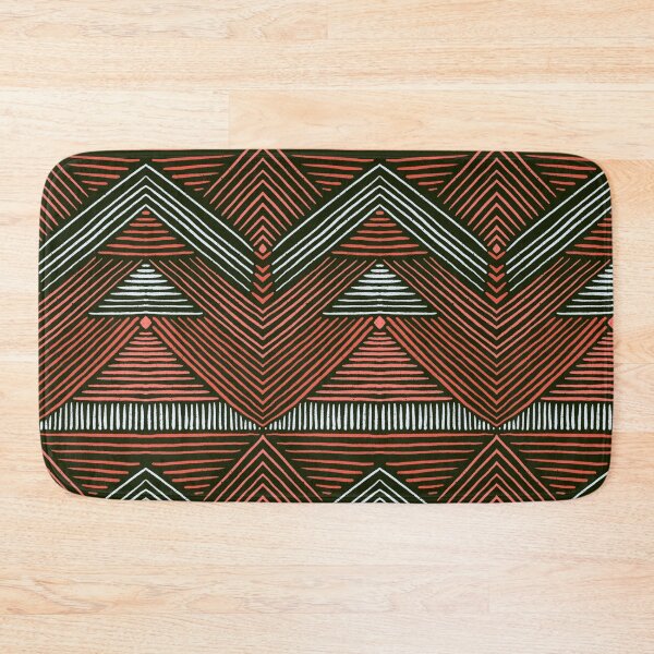 Item preview, Red Mudcloth Mountains designed and sold by inkblotcreative.