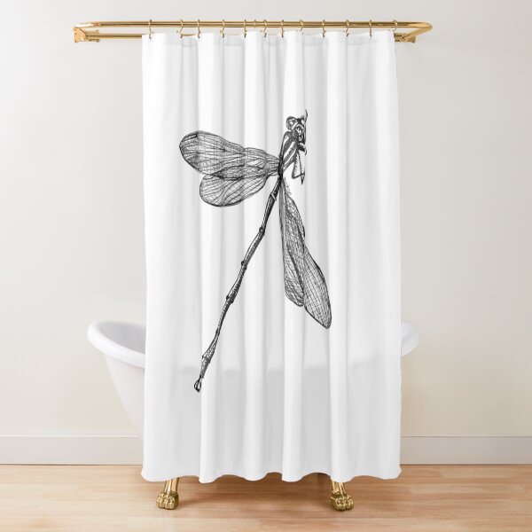 Eve the Dragonfly on the way up Shower Curtain
