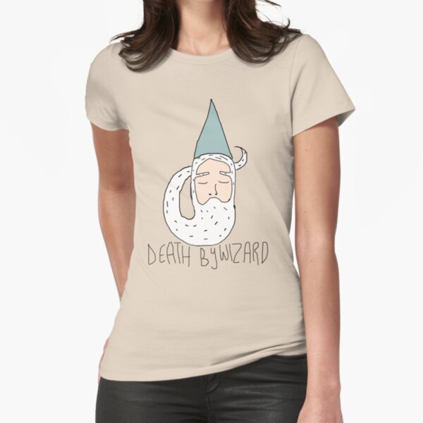 Death by wizard Fitted T-Shirt