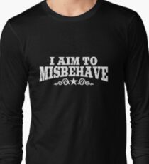 Ich ziele darauf ab, mich schlecht zu benehmen (weiß) Langarmshirt