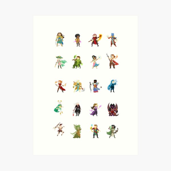 Pixel Planeswalkers Art Print