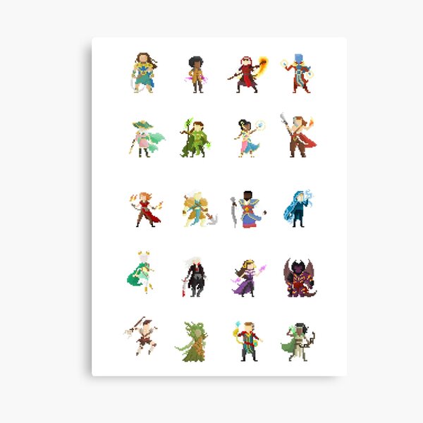 Planeswalkers Pixel Impression sur toile