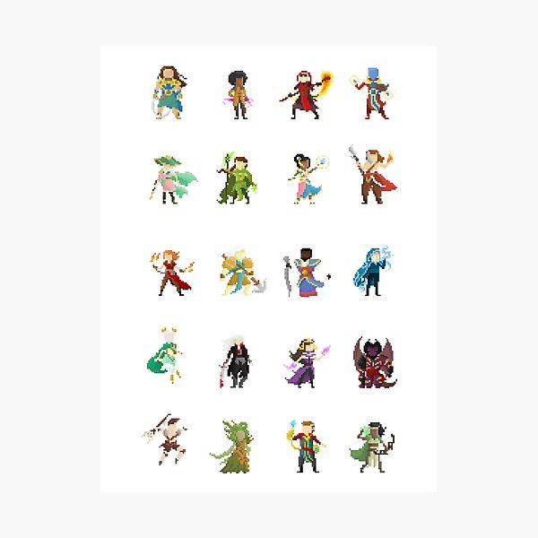Pixel Planeswalkers Lámina fotográfica