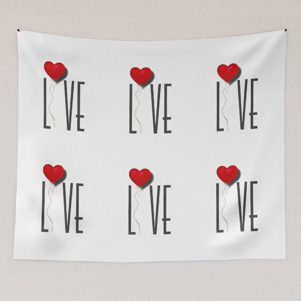 Item preview, LOVE with Heart Balloon on a String designed and sold by tinytiger77.