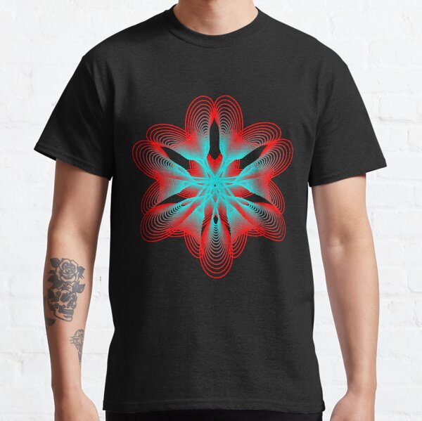 Spirograph with Red and Blue Classic T-Shirt
