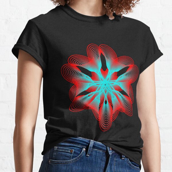 Spirograph with Red and Blue Classic T-Shirt
