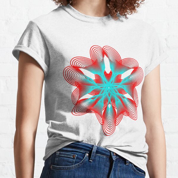 Spirograph with Red and Blue Classic T-Shirt