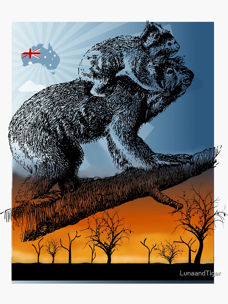 Australian Wildlife Koala Bear - Ora por Australia 2020, no estás solo de LunaandTiger