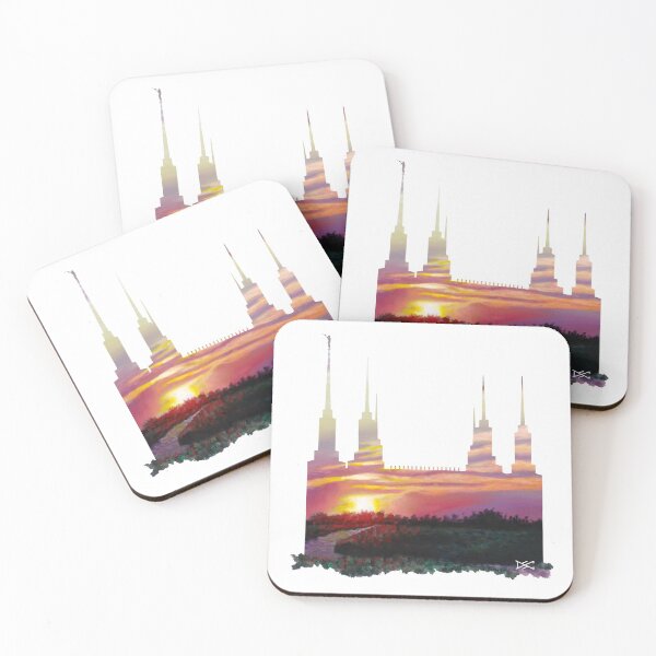 Artikelvorschau, Tempel-Sonnenaufgang-Fluss-Schattenbild des Washington DC-LDS entworfen und verkauft von DSC Arts.