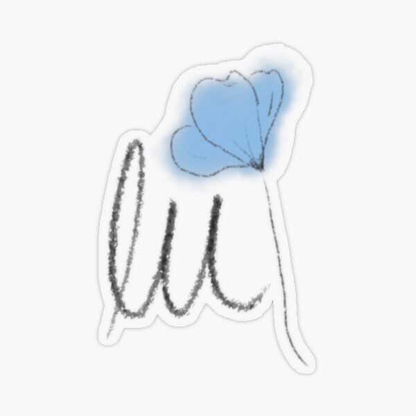 IU delicate logo Transparent Sticker