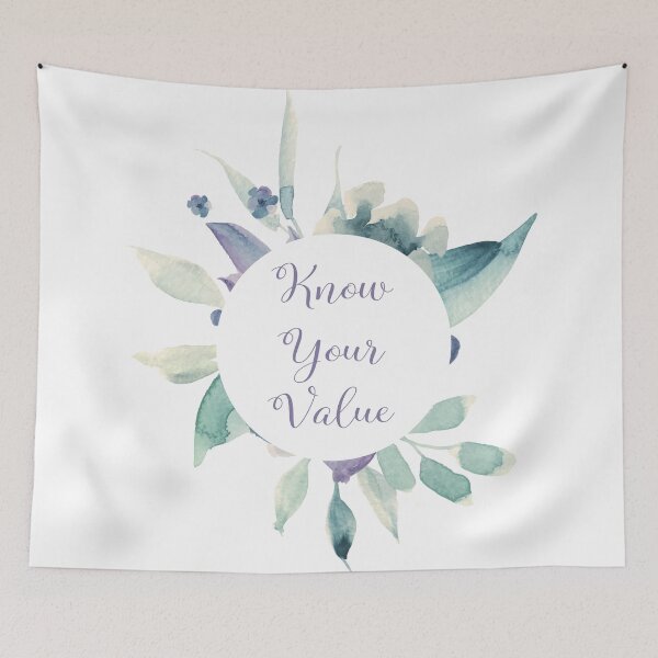 Item preview, Know Your Value - A beautiful floral print designed and sold by Annalee Beer.