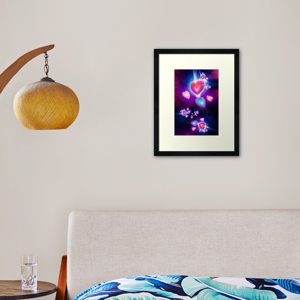 Fractal Love Framed Art Print