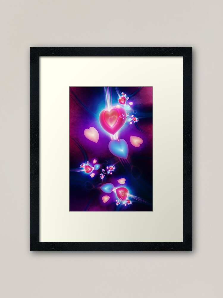 Alternate view of Fractal Love Framed Art Print