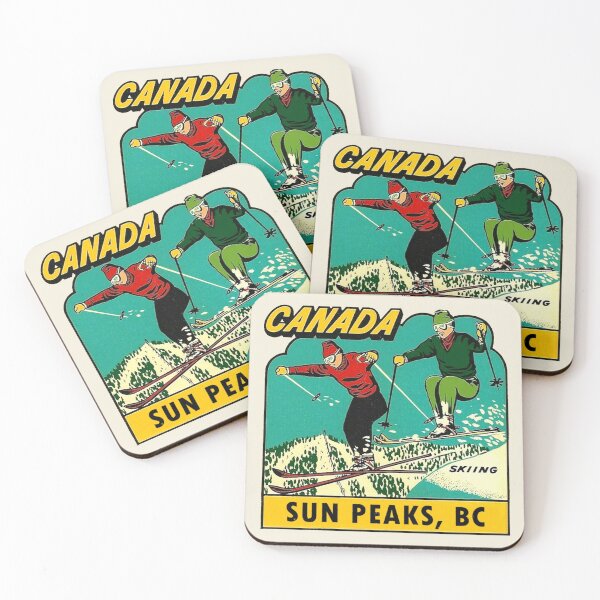 Item preview, Sun Peaks BC Skiing Vintage Travel Decal designed and sold by hilda74.
