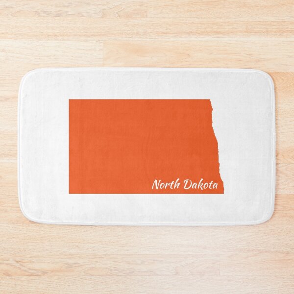 Item preview, Tangerine Colored North Dakota designed and sold by GeographerDude.