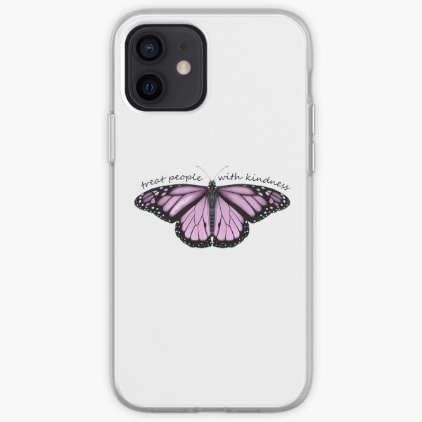 Treat People With Kindness Butterfly in Purple iPhone Soft Case