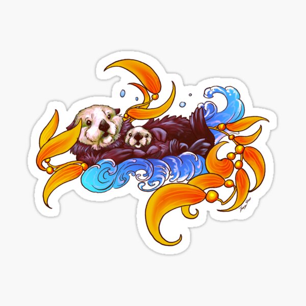 California Sea Otters Sticker
