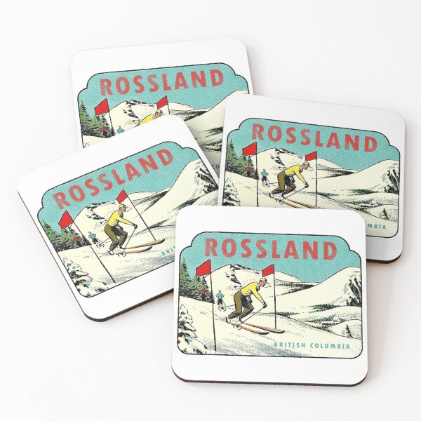 Item preview, Rossland BC Skiing Vintage Travel Decal designed and sold by hilda74.