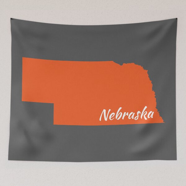 Item preview, Tangerine Colored Nebraska designed and sold by GeographerDude.