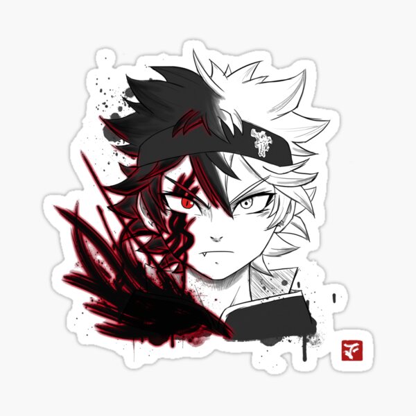 black clover asta designs sticker by walkercjt2 redbubble