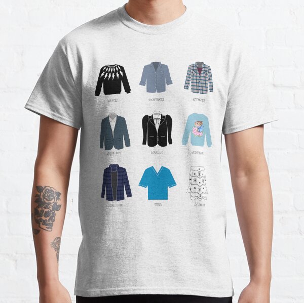 Schitt's Creek Iconic Costumes for David Rose, Patrick Brewer, Stevie Budd, Johnny Rose, Moira Rose, Jocelyn Schitt, Roland Schitt, Ted Mullins and Alexis Rose Classic T-Shirt