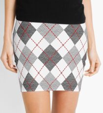 Gray Argyle Mini Skirt