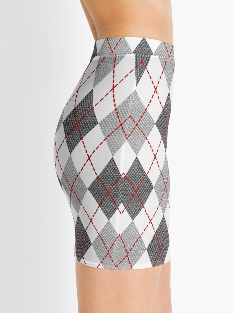 Alternate view of Gray Argyle Mini Skirt