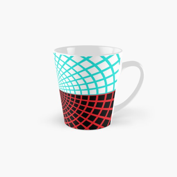 Blue/Red Circles and Rays on White and Dark Backgrounds - Tate Gallery, Britain Tall Mug