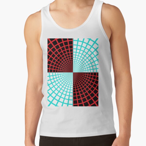 Blue/Red Circles and Rays on White and Dark Backgrounds - Tate Gallery, Britain Tank Top