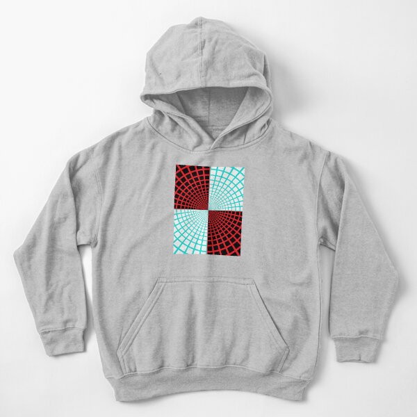 Blue/Red Circles and Rays on White and Dark Backgrounds - Tate Gallery, Britain Kids Pullover Hoodie