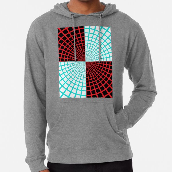 Blue/Red Circles and Rays on White and Dark Backgrounds - Tate Gallery, Britain Lightweight Hoodie