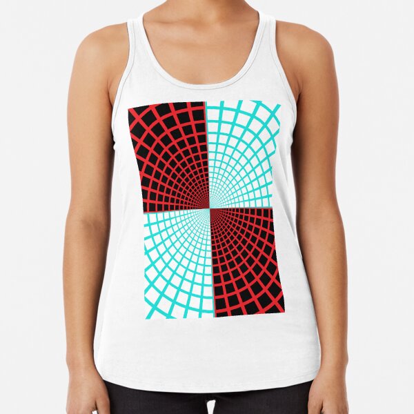 Blue/Red Circles and Rays on White and Dark Backgrounds - Tate Gallery, Britain Racerback Tank Top