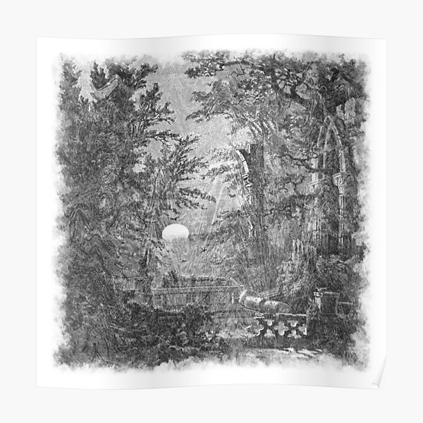 The Atlas of Dreams - Color Plate 4 b&w version Poster
