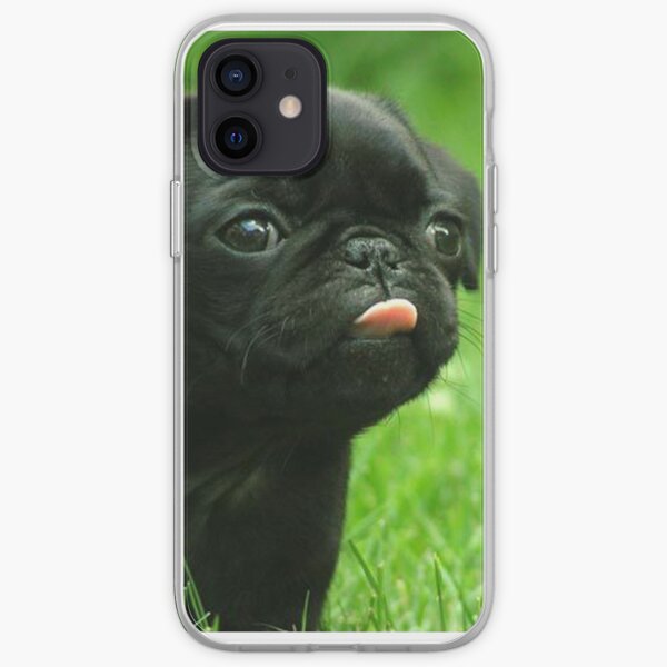 Black Pug iPhone Soft Case