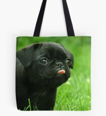 Black Pug Tote Bag