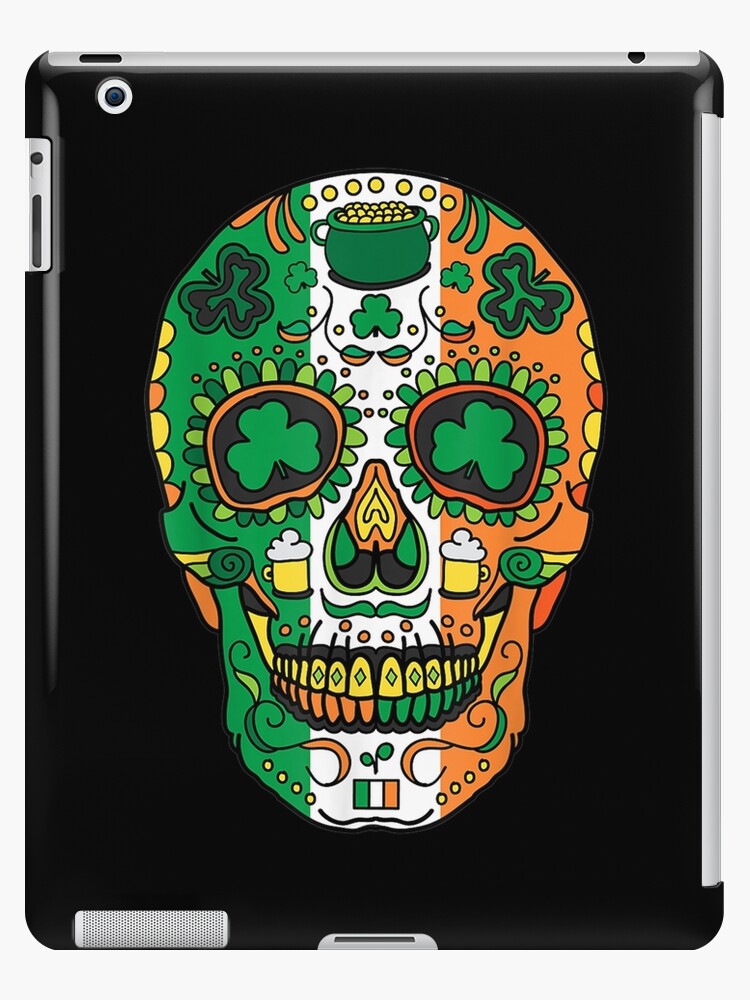 Day Of The Dead Irish Sugar Skull St Patricks Day | iPad Case & Skin