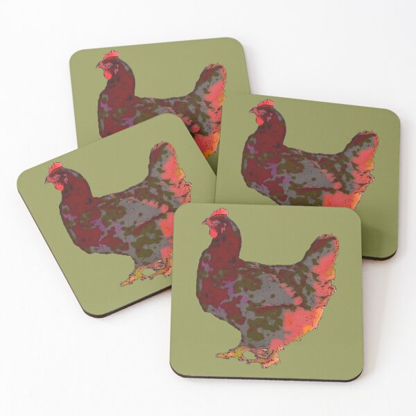 Item preview, Painted Farm Chicken designed and sold by novelnebula.