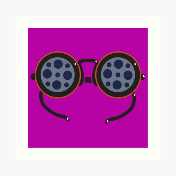 Film Reel Glasses Art Print