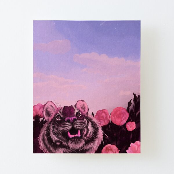 Pink Tiger Canvas Mounted Print