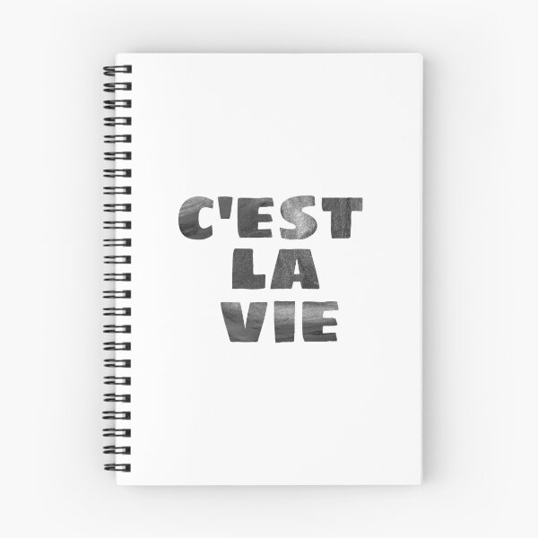 Item preview, C'est La Vie (from French - "that is life") design in silver texture designed and sold by MrazTees.