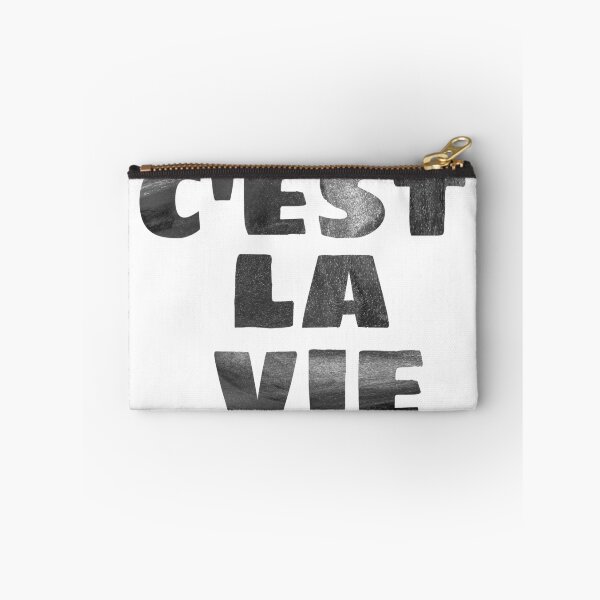 Item preview, C'est La Vie (from French - "that is life") design in silver texture designed and sold by MrazTees.